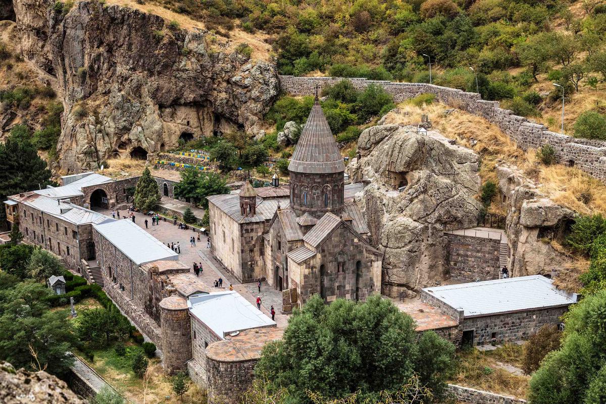 An aerial view of Geghard Monastery, located in Armenia. (volkova natalia/Shutterstock)