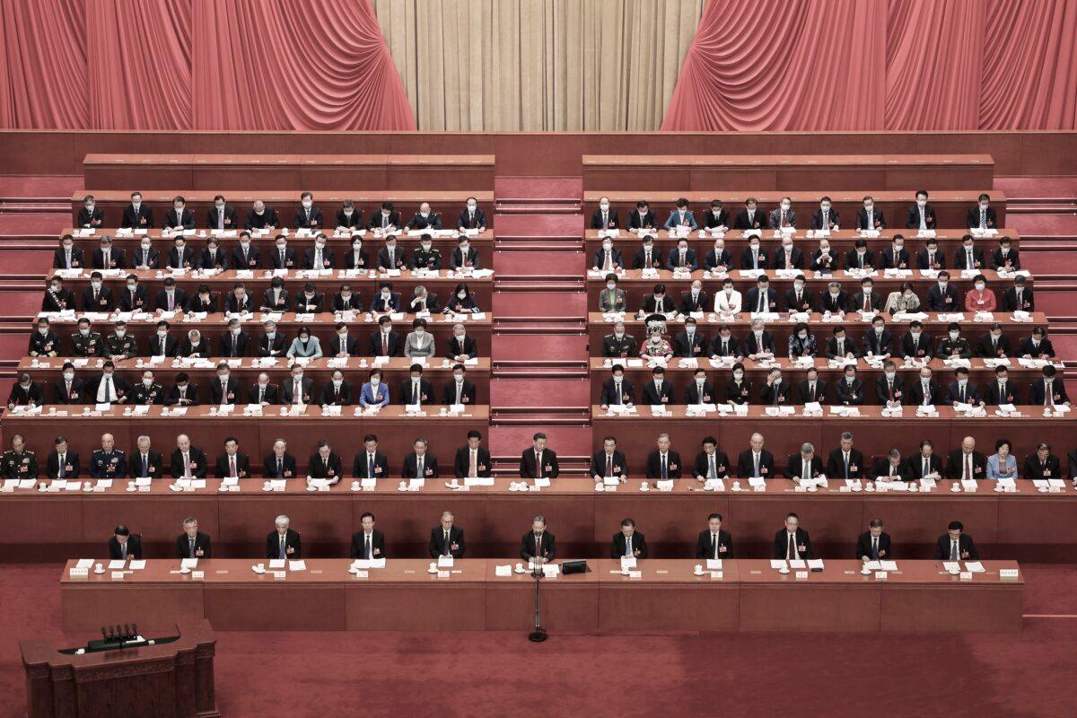 Chinese President Xi Jinping attends the opening of the first session of the 14th National People's Congress at The Great Hall of People on March 5, 2023 in Beijing, China. (Lintao Zhang/Getty Images)