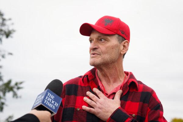 Nikola Gjonaj, a UAW member, speaks during an interview with The Epoch Times at the Stellantis Mopar factory in Center Line, Mich., on Sept. 27, 2023. (Madalina Vasiliu/The Epoch Times)