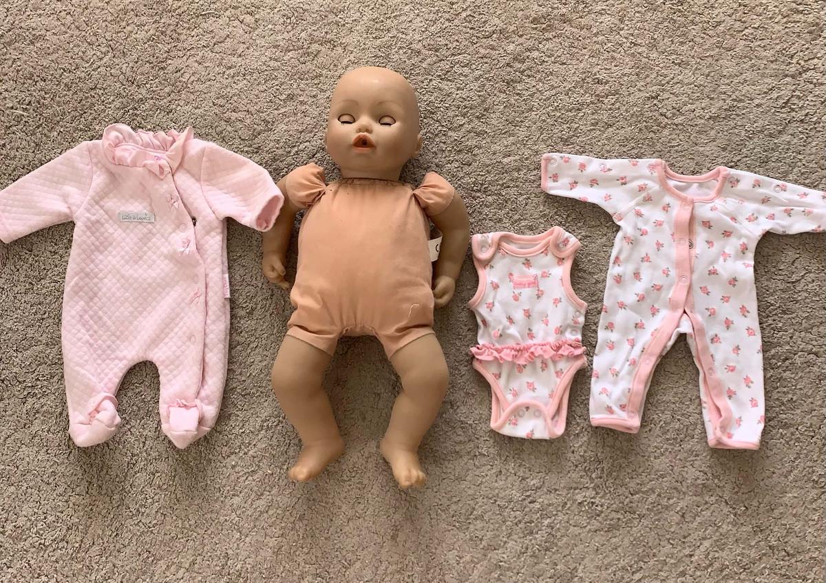 Sienna's newborn doll clothes in 2018. (SWNS)