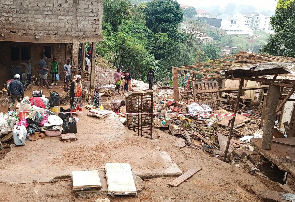 More than 100 people are said to have died during the landslide in Mbankolo, Yaounde, on Oct. 8, 2023. (Nalova Akua)