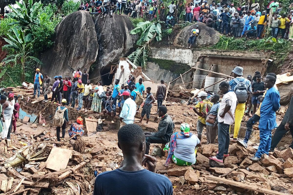 Some 57 families were affected by the landslide in Mbankolo, northwest of Cameroon's capital, Yaounde. (Nalova Akua)