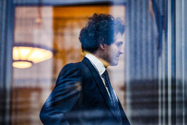 FTX founder Sam Bankman-Fried arrives at the U.S. federal courthouse in New York, on March 30, 2023. (Ed Jones/AFP via Getty Images)