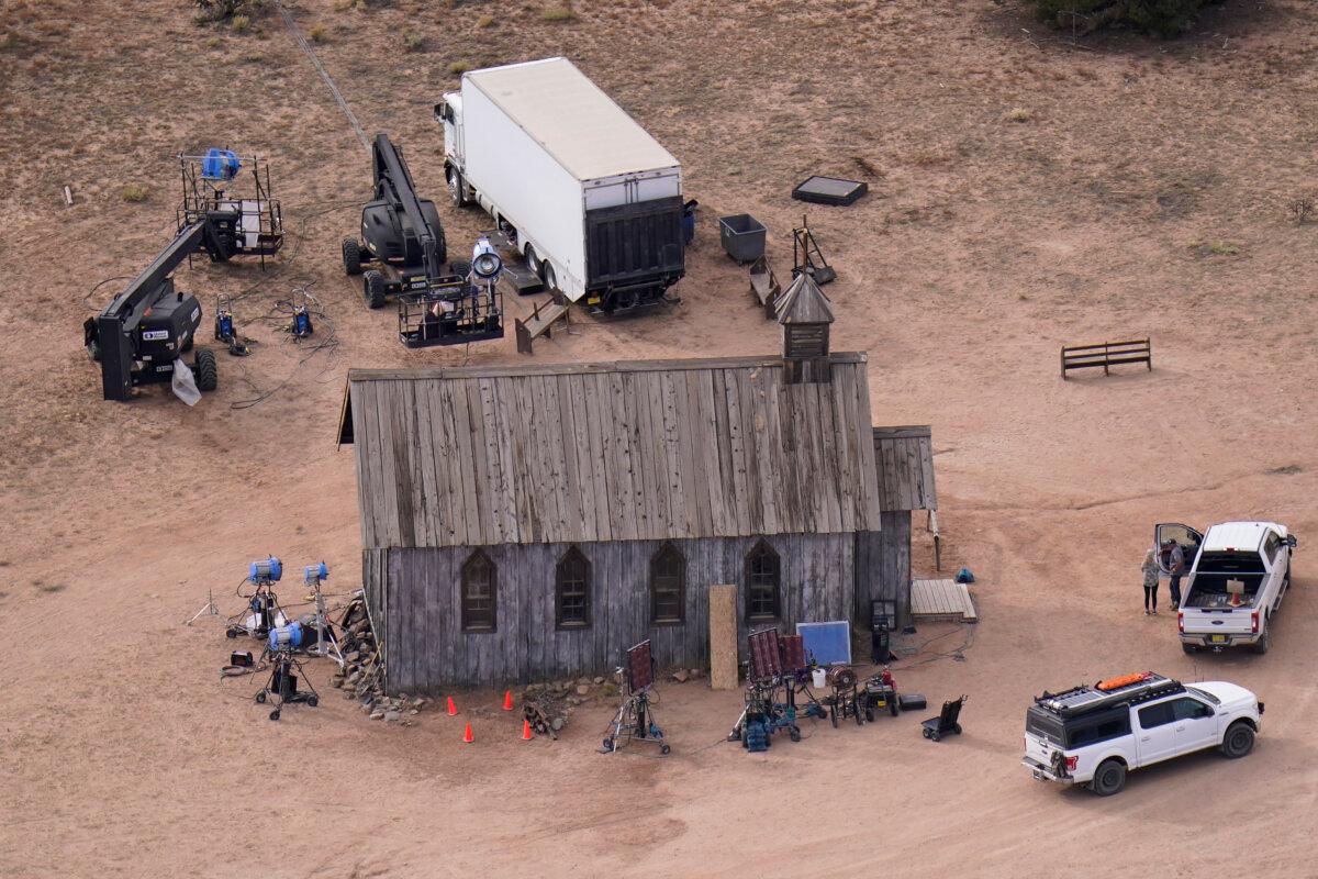 The "Rust" film set at the Bonanza Creek Ranch in Santa Fe, N.M., on Oct. 23, 2021. (Jae C. Hong/AP Photo)