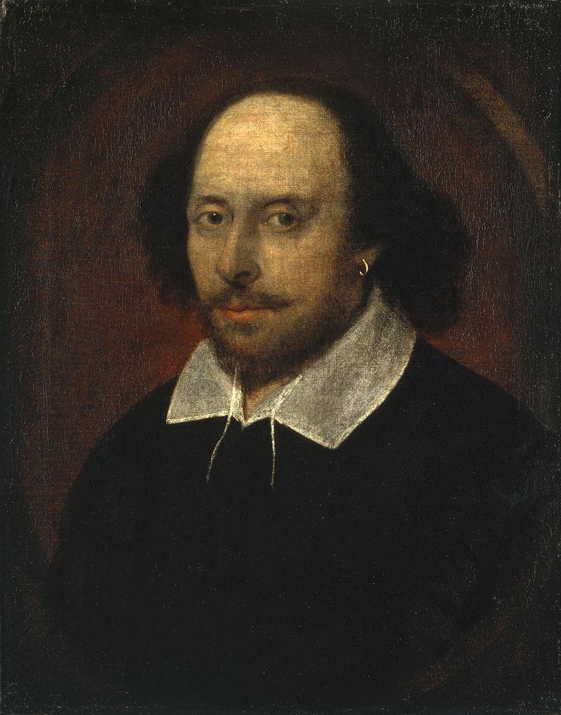 William Shakespeare, 1610, by John Taylor. (Public Domain)