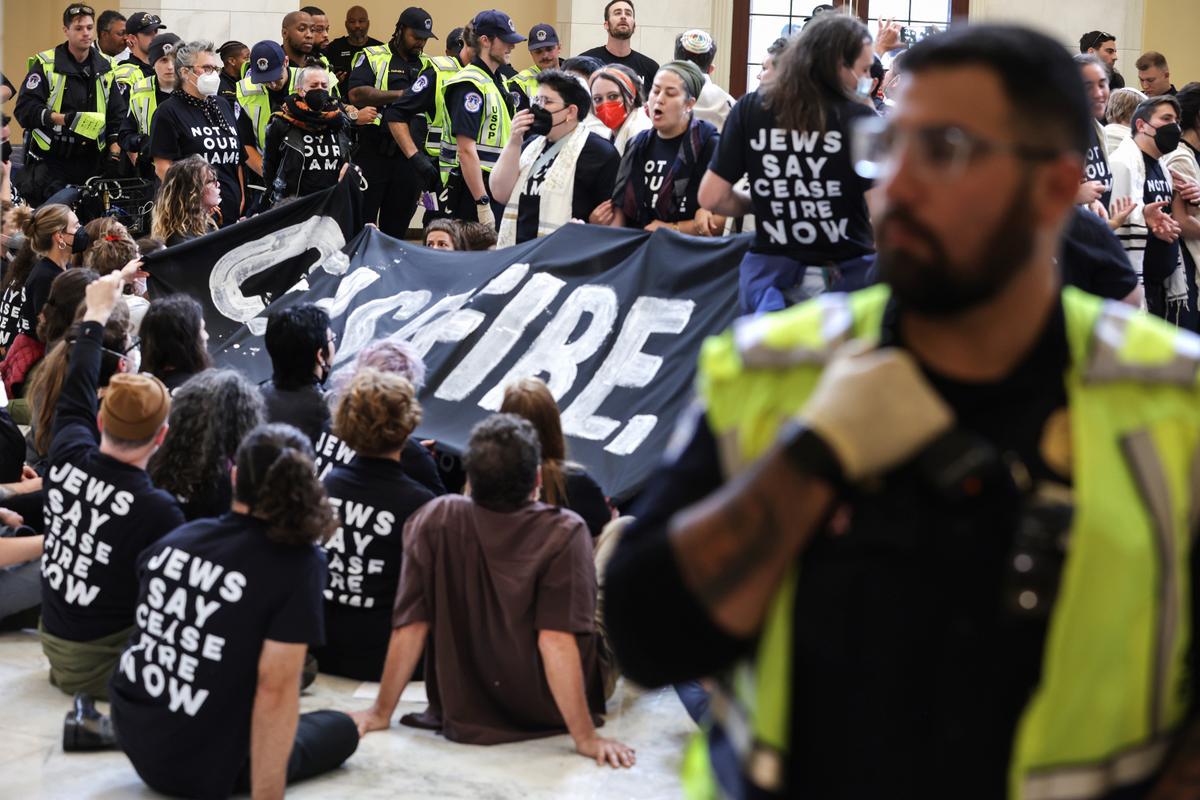 Protesters Calling for Israeli Cease-Fire Arrested After Entering Congress Building