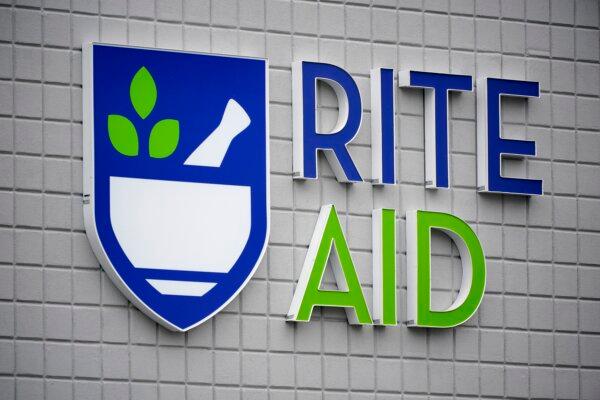 A Rite Aid sign is displayed on the facade of a store in Pittsburgh on Jan. 23, 2023. (Gene J. Puskar/AP Photo)