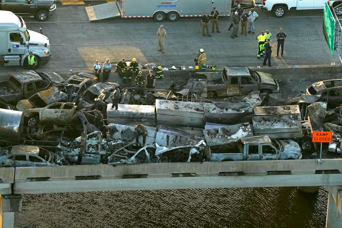 Toll Rises to 8 Dead, 63 Injufred From Louisiana Interstate Pileup Blamed on Dense Fog, Marsh Fire Smoke