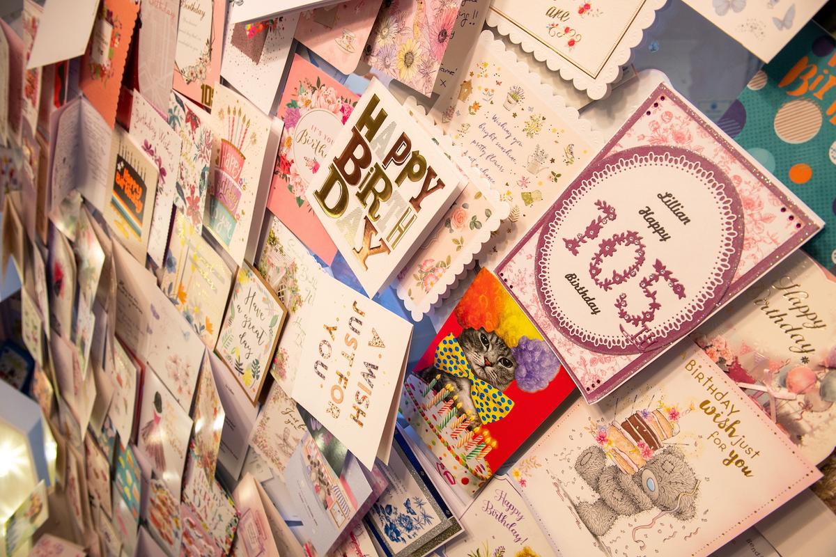 Some of the many birthday cards that were sent to Ms. Todd for her 105th birthday. (SWNS)