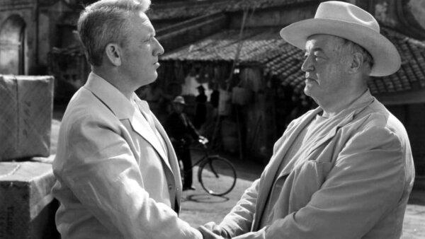 Carnahan (Spencer Tracy, L) and his old pal The Dutchman (Sydney Greenstreet), in “Malaya.” (Metro-Goldwyn-Mayer)