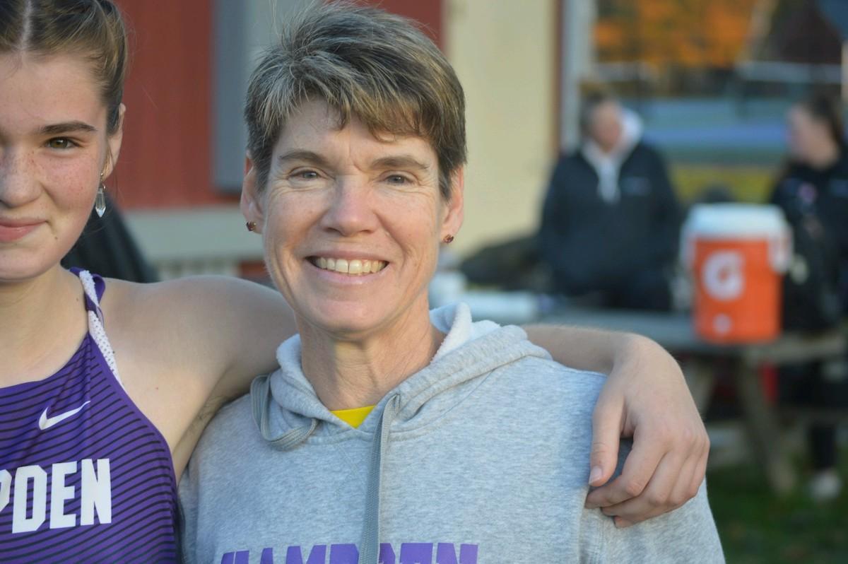 Maine mother Katherine Collins at a cross country meet in Bangor, Maine, on Oct. 24, 2023. (Courtesy of Jennifer Nash)