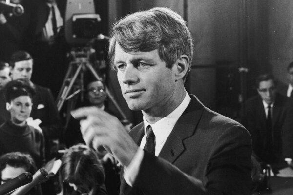 Sen. Robert F Kennedy (1925-1968) announced his ill-fated candidacy for president at a press conference in Washington on March 16, 1968. (Hulton Archive/Getty Images)