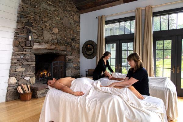 A couple's massage at the spa. (Courtesy of Winvian Farm)
