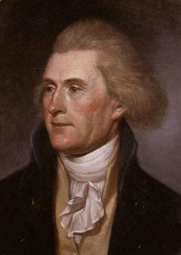 Thomas Jefferson, 1791, by Charles Willson Peale. (Public Domain)