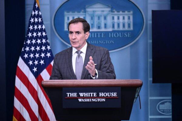 National Security Council spokesman John Kirby speaks during the daily briefing in the Brady Briefing Room of the White House on Oct. 26, 2023. (Brendan Smialowski/AFP via Getty Images)