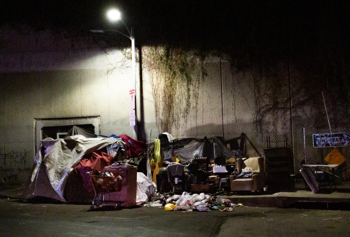 Decade-Long Homeless Encampment Under Freeway Overpass Cleared in Los Angeles