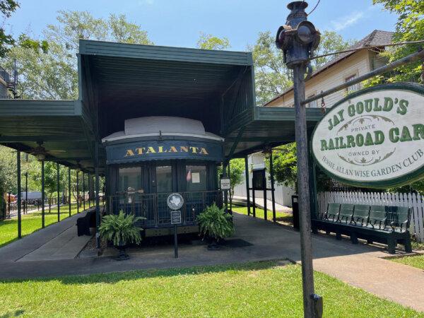 Jay Gould's personal train car, The Atlanta, remains on display in Jefferson, Texas. (Photo courtesy of Bill Neely)