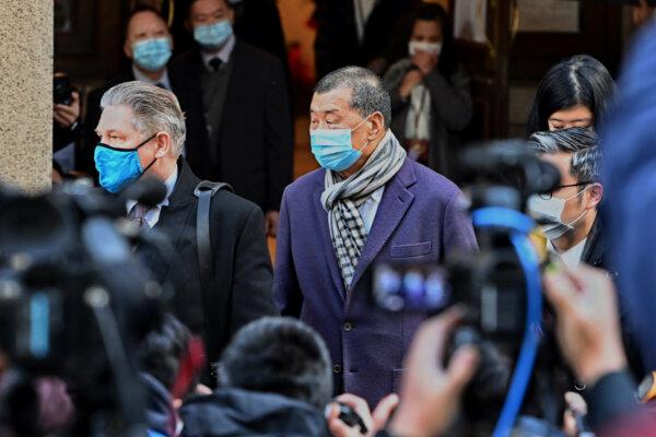 Jimmy Lai, founder of Apple Daily, at the Court of Final Appeal in Hong Kong on Dec. 31, 2020. (Sung Pi-lung/The Epoch Times)