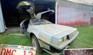 ‘Time Machine': Man Finds ’81 DeLorean With Original Tires, Less Than 1,000 Miles in Barn in Wisconsin