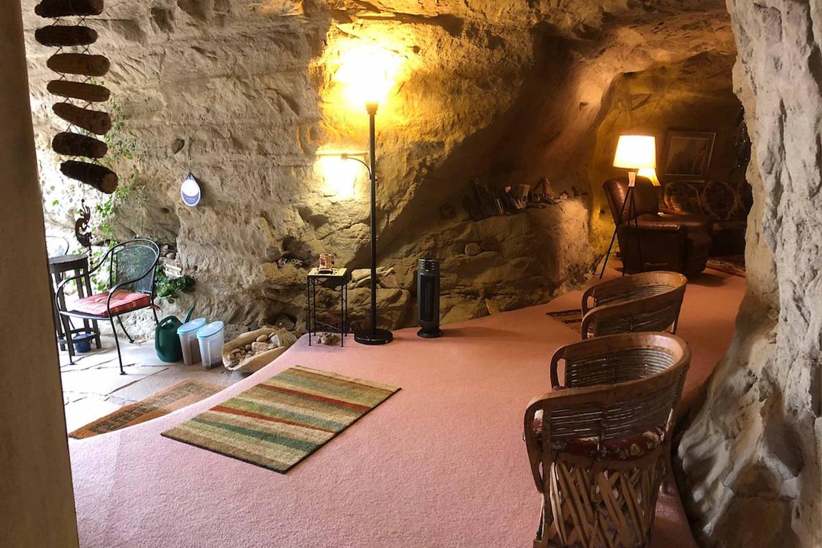 Part of the cave living area in Koko’s Cave domicile in New Mexico. (Courtesy of <a href="https://kokoscave.us/">Kokopelli’s Cave</a>)
