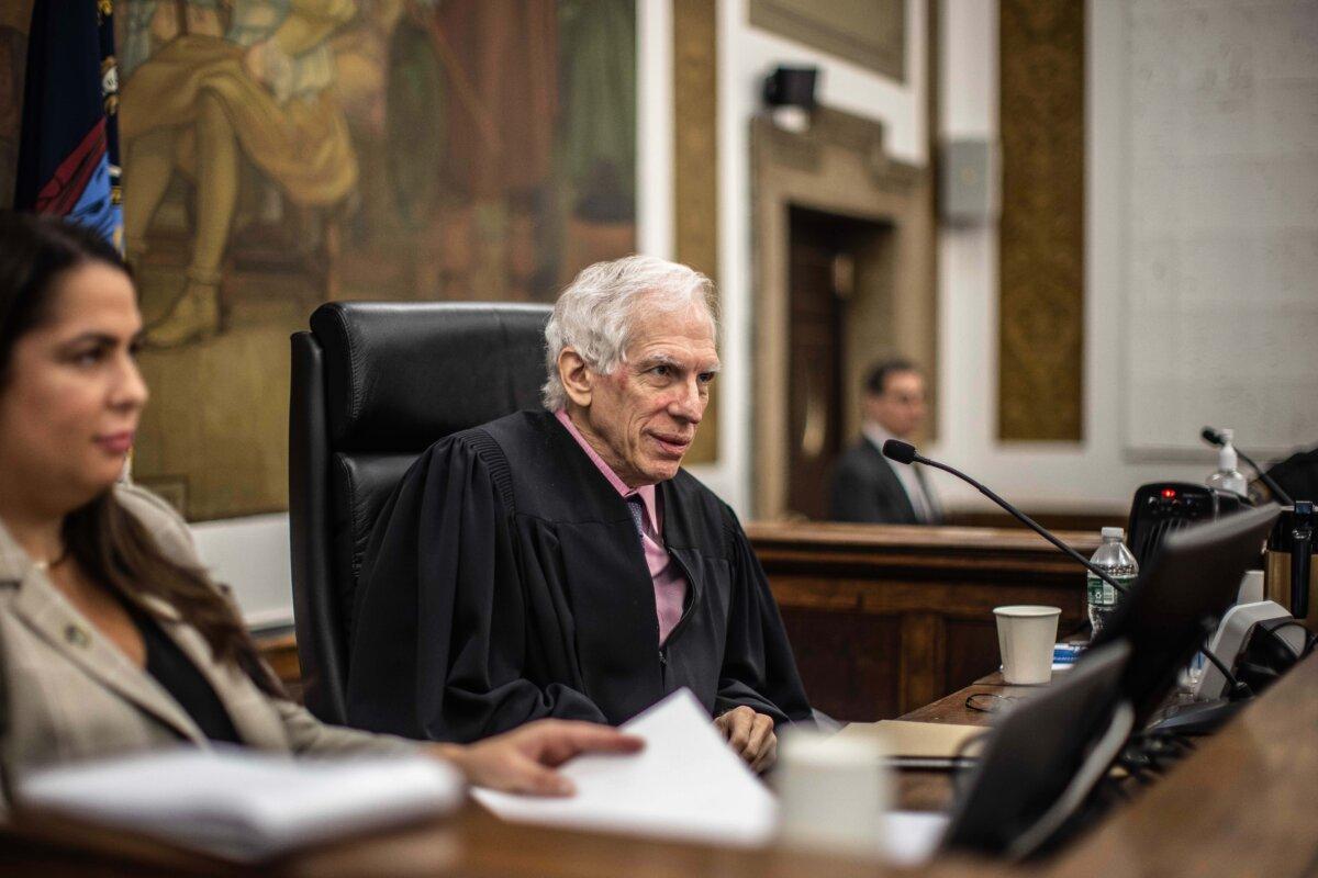 Judge Arthur Engoron presides over former President Donald Trump's fraud trial in the New York Supreme Court on Oct. 3, 2023. (Dave Sanders/Photo via AP)