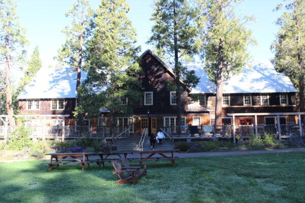 The historic lodge at Breitenbush Hot Springs serves three daily meals, all vegetarian, and provides a gathering space for guests. (Gregory Scruggs/The Seattle Times/TNS)
