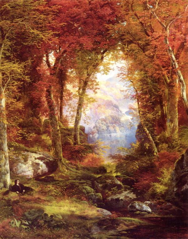 “Under the Trees,” 1865, by Thomas Moran. Oil on canvas. Private Collection. (Public Domain)
