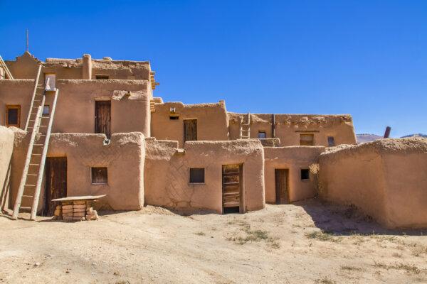 Multi-story adobe buildings from Taos Pueblo in New Mexico where Indigenous people are still living after over a thousand years. (Dreamstime/TNS)