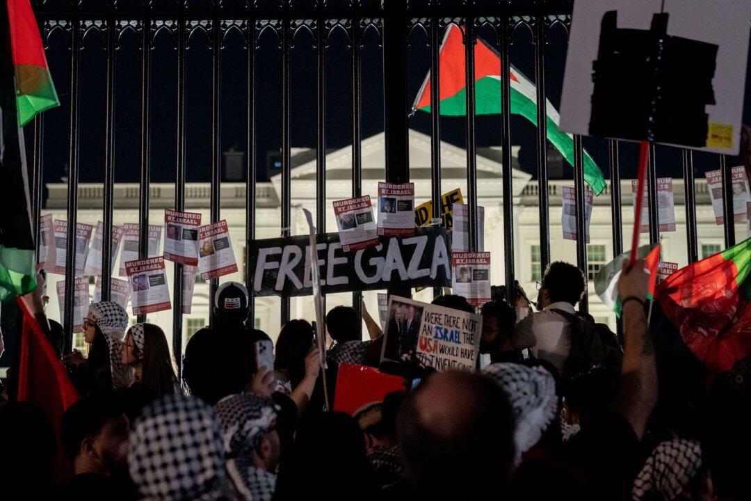 Pro-Palestinian Demonstrators Vandalize White House Gate, Shake Fences
