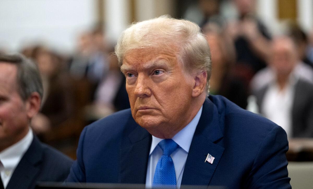 Former President Donald Trump sits in the courtroom during his civil fraud trial at New York State Supreme Court in New York City on Nov. 6, 2023. (Curtis Means/Pool/Getty Images)