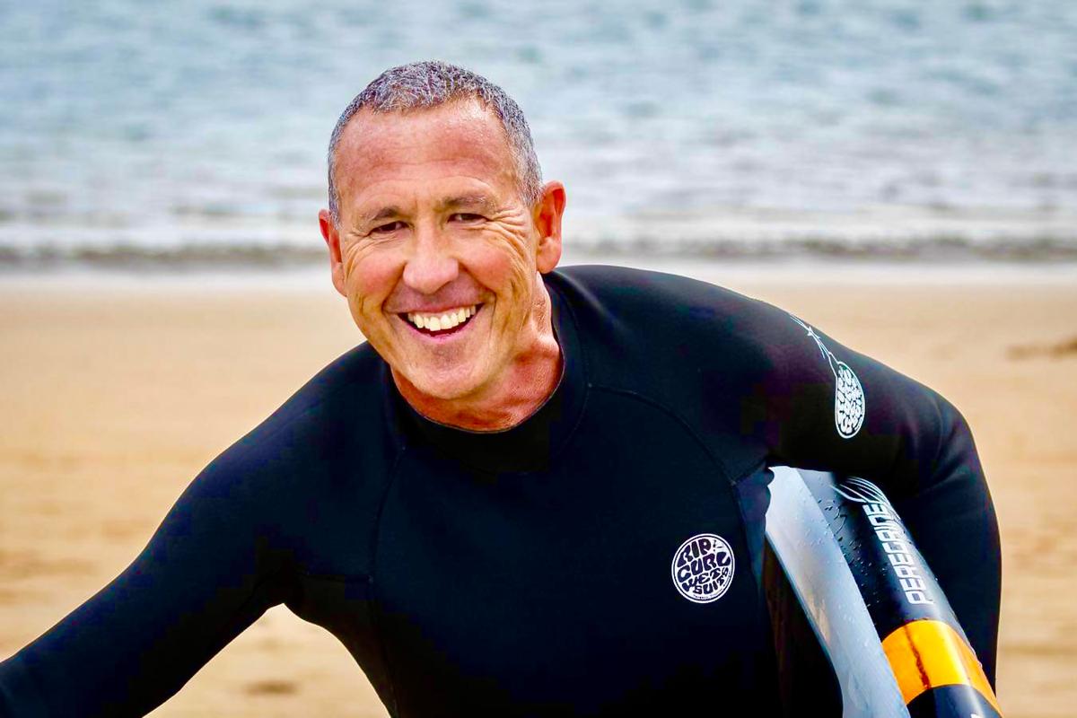 Mr. Breen, 55, was struck by a breaching whale off Mona Vale Beach on Oct. 25. (Courtesy of @jasonthejaw)