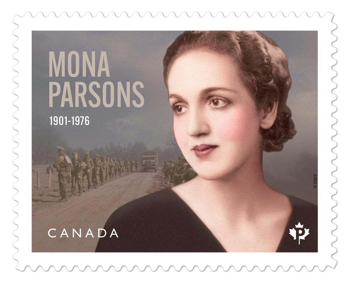 Stamp of Mona Parsons, Jailed by Nazis for Aiding Aircrews, Unveiled in Nova Scotia