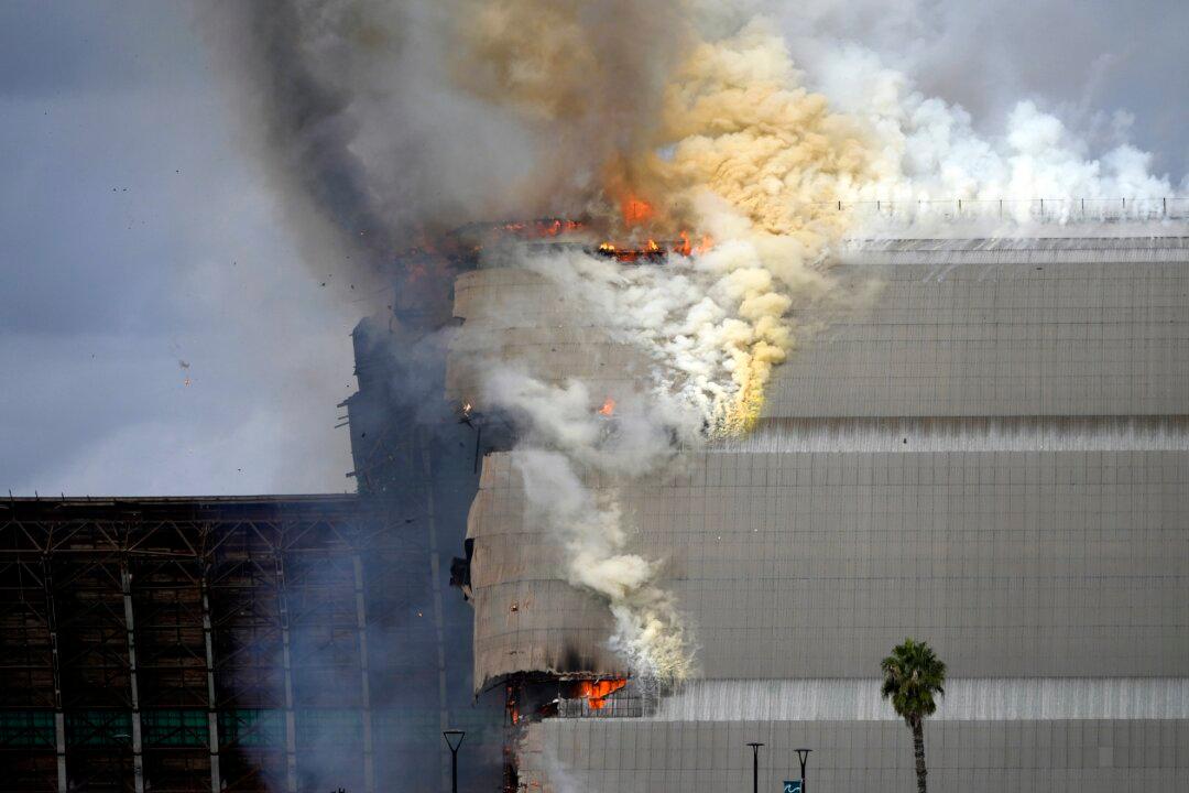 Historic Tustin Blimp Hanger Fire Prompts School, Park Closures
