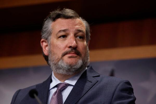 Sen. Ted Cruz (R-Texas) speaks at a news conference on the Supreme Court at the U.S. Capitol Building in Washington on July 19, 2023. (Anna Moneymaker/Getty Images)