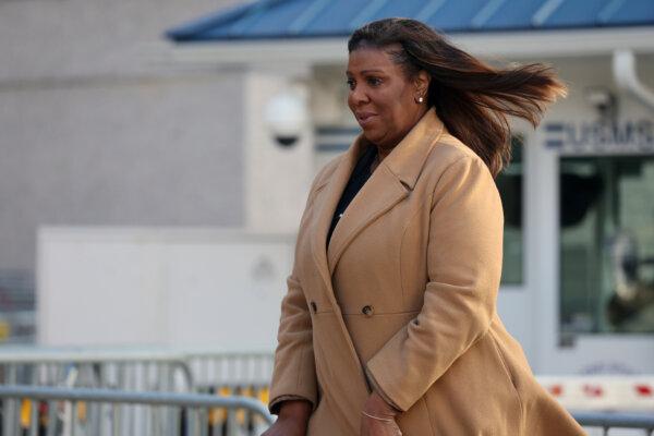  New York Attorney General Letitia James arrives for former President Donald Trump's civil fraud trial at the State Supreme Court in New York on Nov. 8, 2023. (Spencer Platt/Getty Images)
