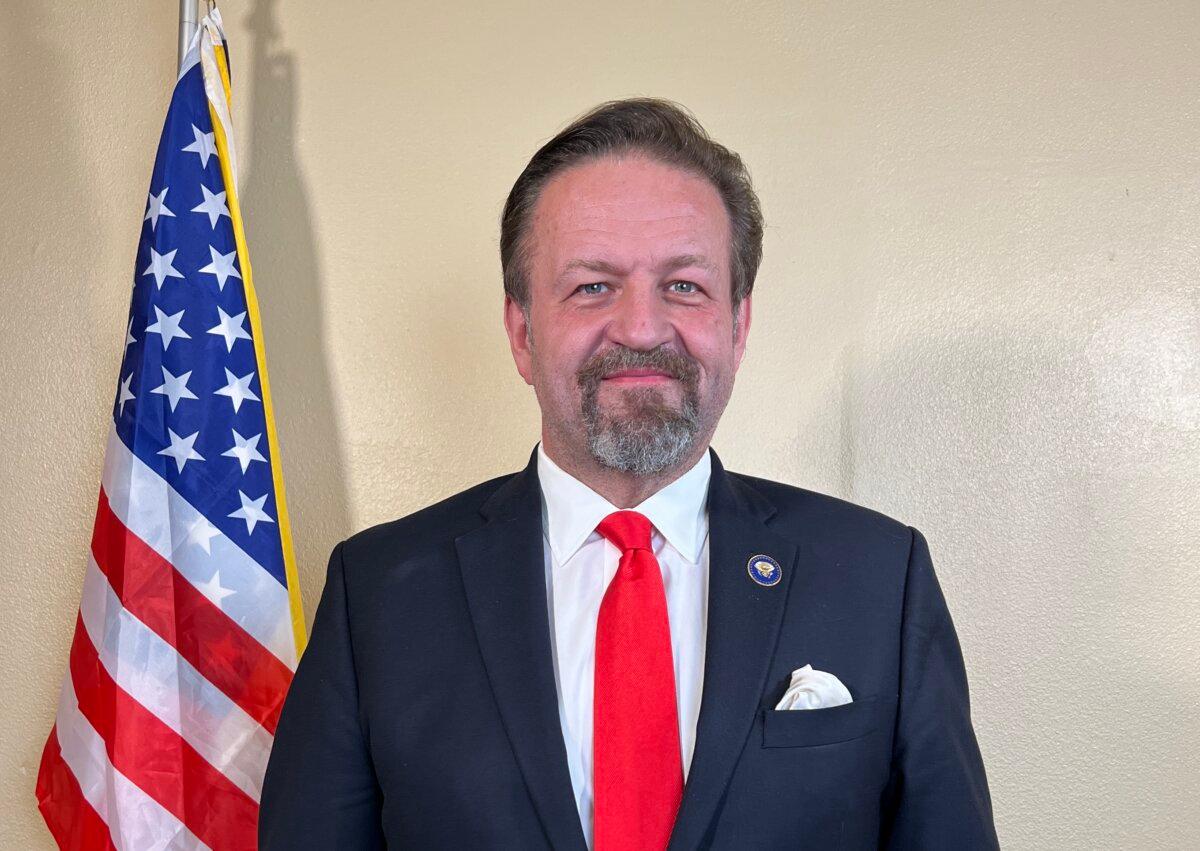 Sebastian Gorka, a former national security adviser to former President Donald Trump, at a California Republican Assembly convention in Costa Mesa, Calif. on Nov. 3, 2023. (Brad Jones/The Epoch Times)