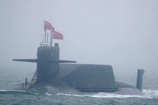 A new type 094A Jin-class nuclear submarine Long March 10 of the Chinese People's Liberation Army (PLA) Navy. (<span style="font-weight: 400;">Mark Schiefelbein</span>/AFP via Getty Images)