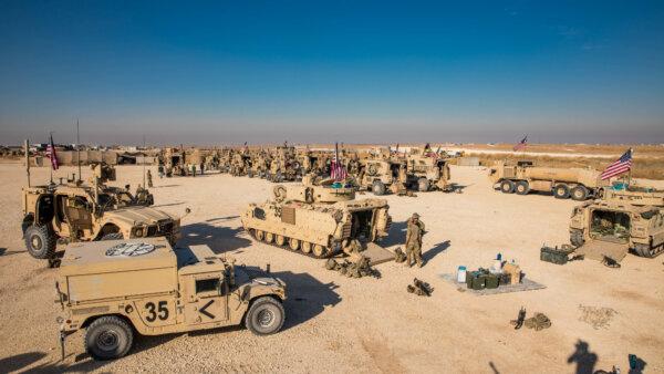 U.S. soldiers in the 4th Battalion provided M2A2 Bradley Fighting Vehicles for support to Combined Joint Task Force-Operation Inherent Resolve in eastern Syria on Nov. 10, 2019. (Spc. DeAndre Pierce/U.S. Army Reserve)