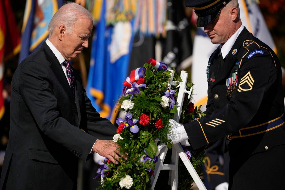 Biden Says America’s Veterans Are ‘The Steel Spine of This Nation’ as He Pays Tribute at Arlington