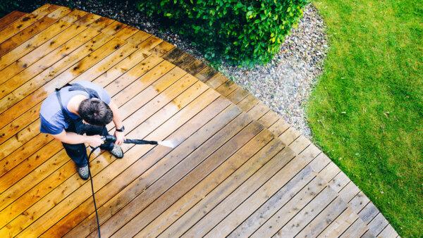 Power washing decks and the exterior of your home can help to make it feel renewed and refreshed. (Dreamstime/TNS)