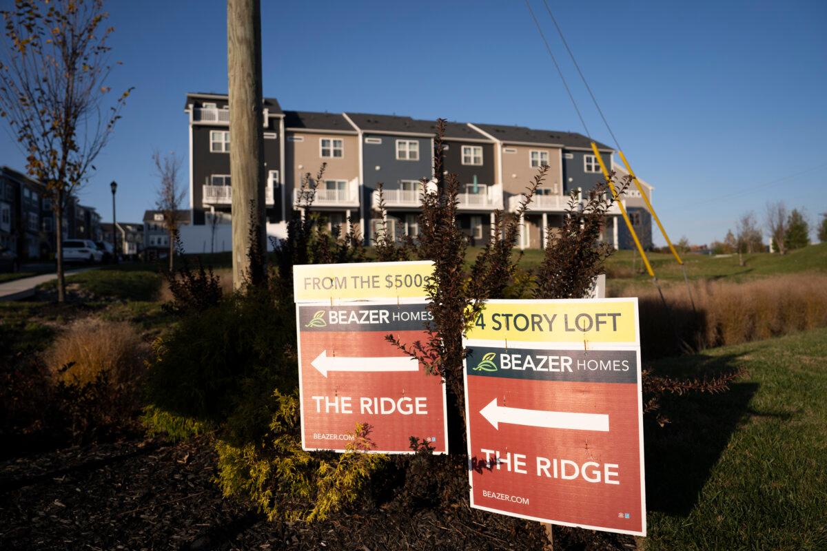 Homes for sale in Maryland on Nov. 12, 2023. (Madalina Vasiliu/The Epoch Times)