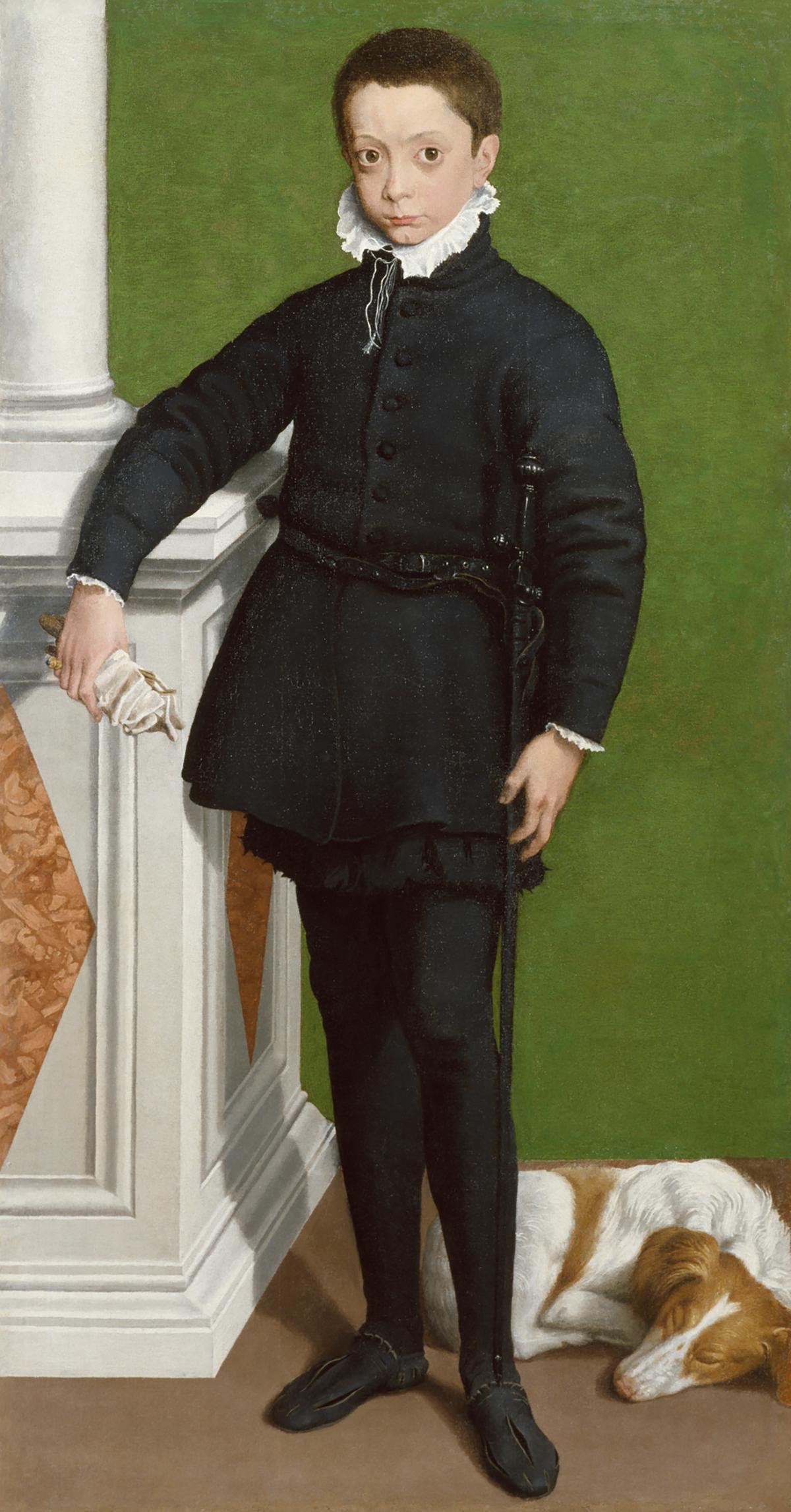 "Portrait of Marquess Massimiliano Stampa," 1557, by Sofonisba Anguissola. Oil on canvas; 53 1/8 inches by 28 inches. The Walters Art Museum, Baltimore. (Public Domain)