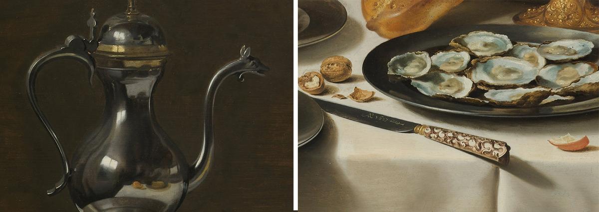 Details from "Still Life With a Turkey Pie," 1627, by Pieter Claesz. (Public Domain)