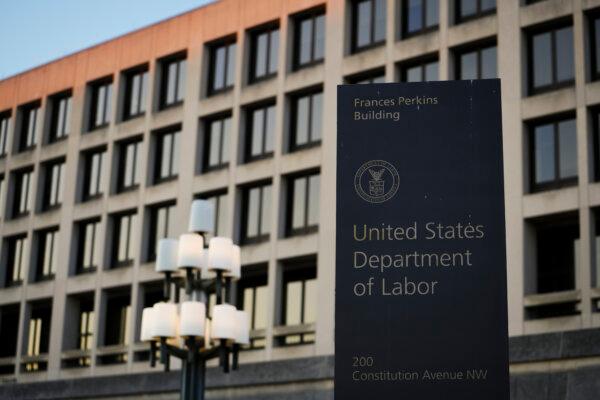 The Department of Labor building in Washington on Nov. 13, 2023. (Madalina Vasiliu/The Epoch Times)