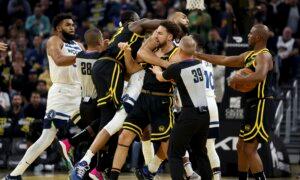 Green Ejected for Headlock, Thompson, McDaniels Tossed After Scuffle in Timberwolves-Warriors Game