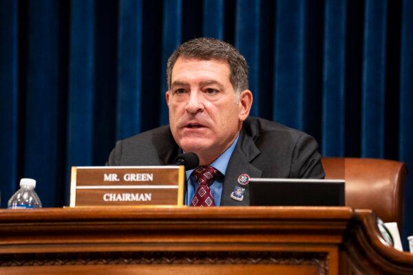 House Homeland Security Committee Chairman Mark Green (R-Tenn.) speaks during a hearing in Washington on Nov. 15, 2023. (Madalina Vasiliu/The Epoch Times)