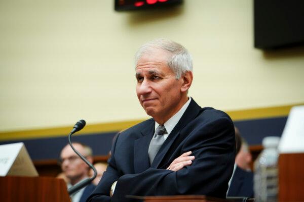 Martin Gruenberg, chairman of the FDIC, testifies before the House Financial Services Committee in Washington, on Nov. 15, 2023. (Madalina Vasiliu/The Epoch Times)