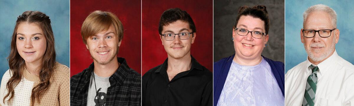 (L–R) Katelyn Owens, John Mosely, Jeffery Worrell, Shannon Wigfield, and Dave Kent who were killed in a highway crash in Licking County, Ohio, on Nov. 14, 2023. (Solid Rock Photos via AP)