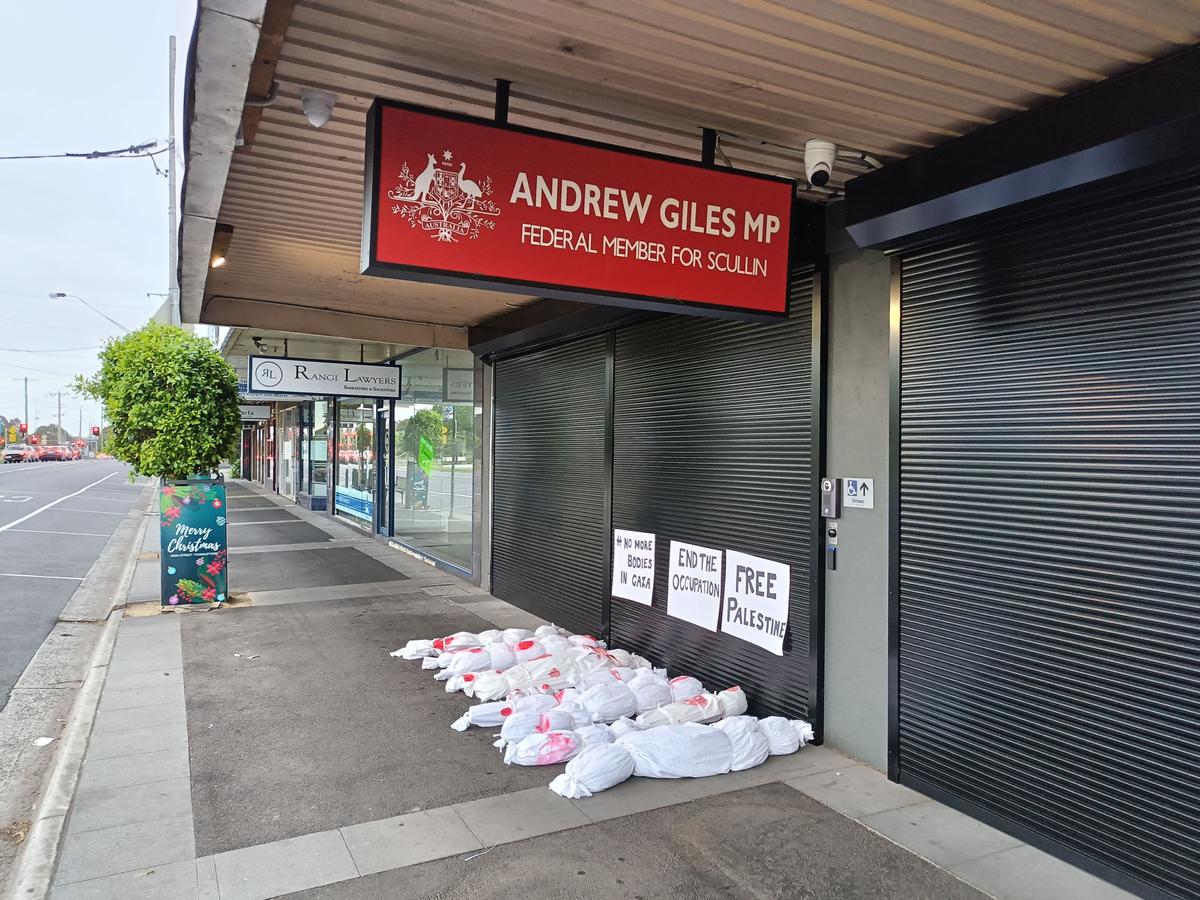 ‘Disgusting’: Fake Body Bags Placed Outside MP Offices in Pro-Palestinian Protest