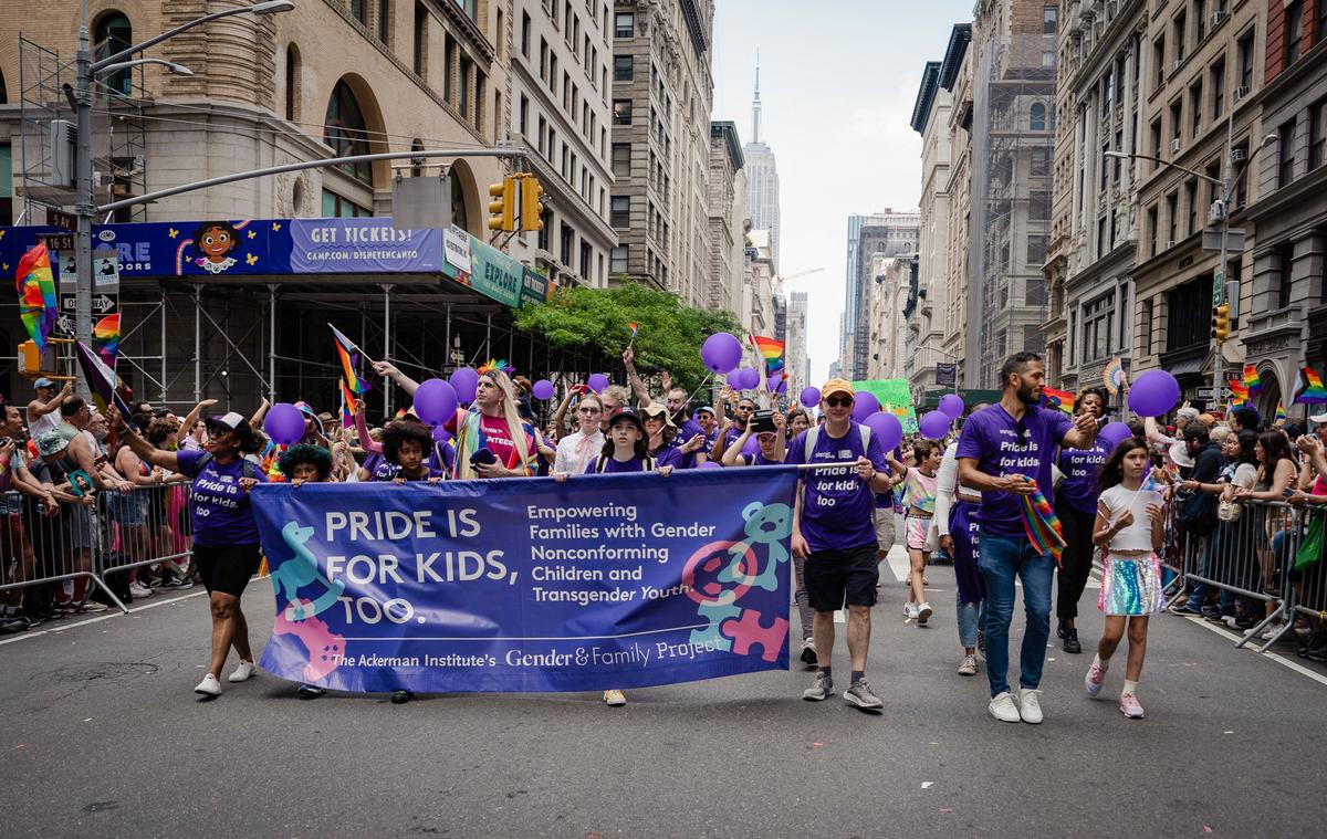  The annual New York City Pride March in New York on June 25, 2023. (Samira Bouaou/The Epoch Times)